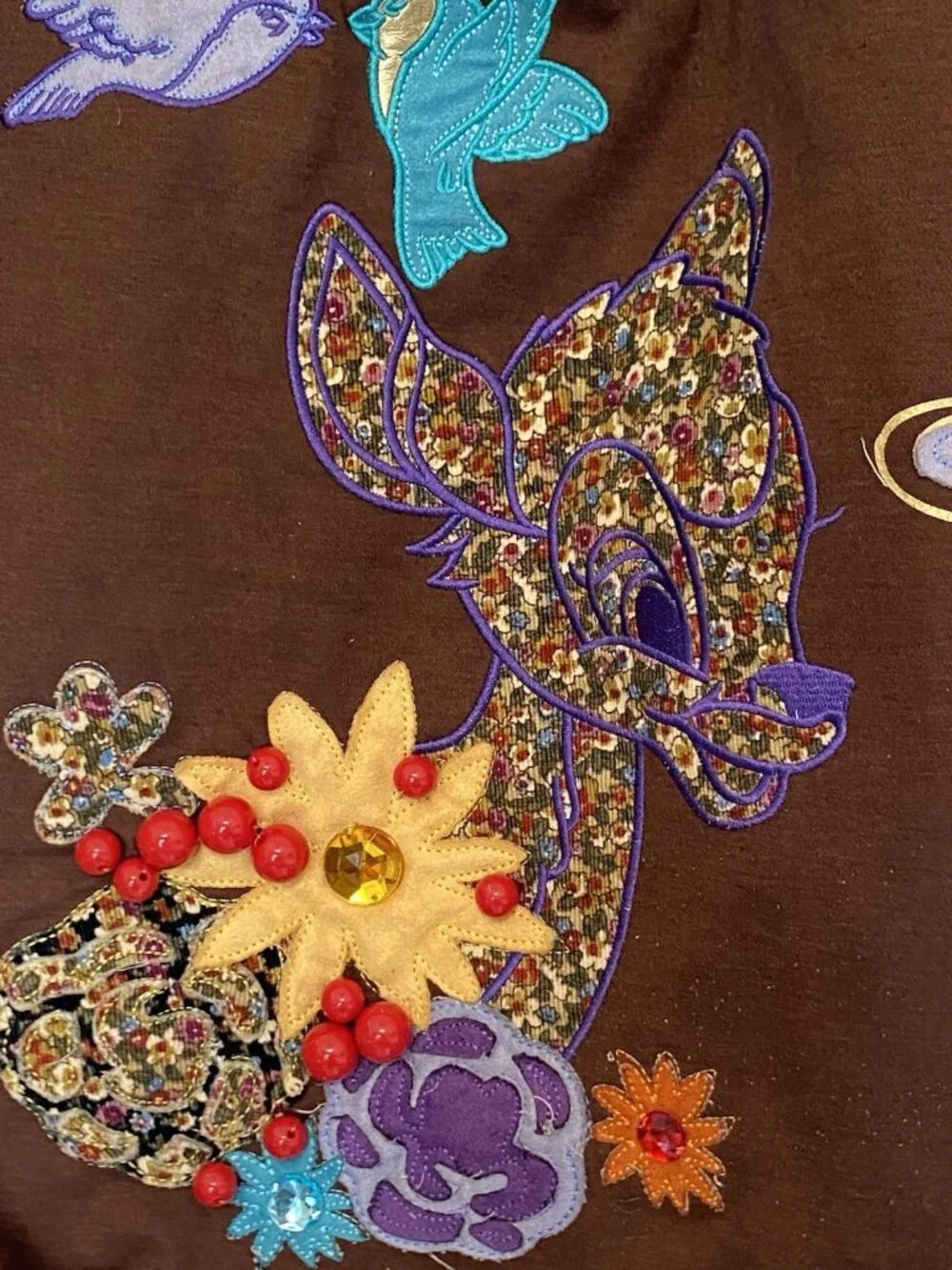 Vintage Loop NYC Disney Bambi Lightweight Tote bag bead beaded embellished